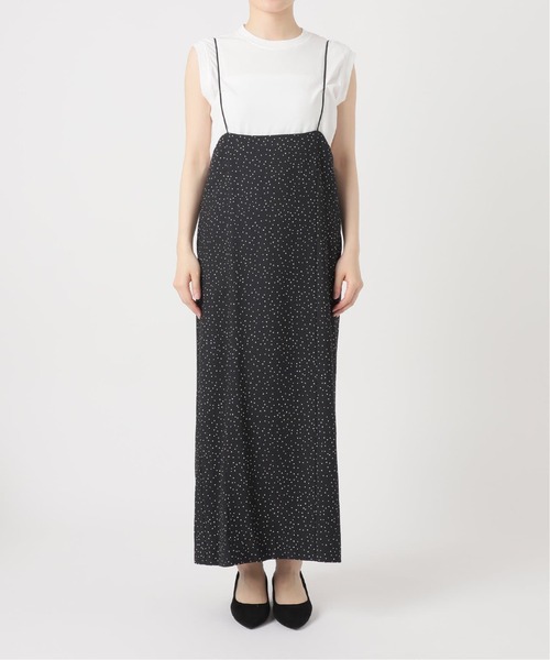SLOBE IENA(スローブイエナ)の「《2枚セット/追加2》アイラインキャミワンピース×ノースリーブTEEセット(ワンピース・レディース・ブラック/ブラックミックス・FREE)」の11枚目の写真