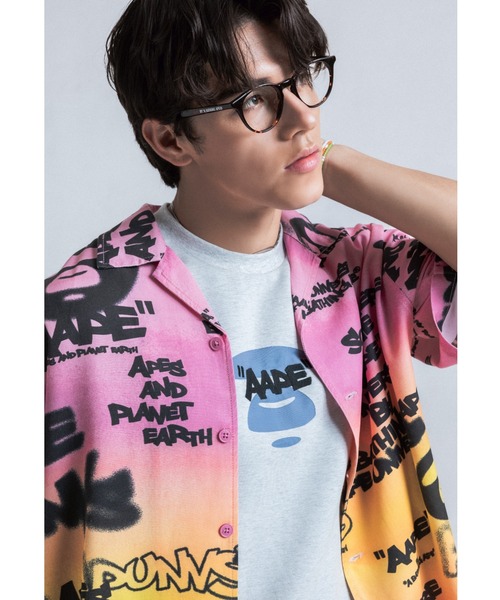 AAPE BY A BATHING APE(エーエイプバイアベイシングエイプ)の「AAPE MAIN SHORT SLEEVE SHIRT(シャツ/ブラウス・メンズ・ピンク系その他/グレー系その他5・SMALL/X-LARGE/MEDIUM/LARGE)」の11枚目の写真