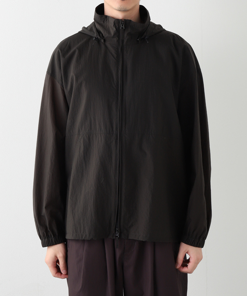 ATON(エイトン)の「ATON(エイトン) SUPER LIGHT NYLON SPORT JACKET(ナイロンジャケット・メンズ・ネイビー/ブラウン・6/4)」の7枚目の写真