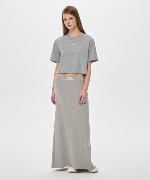 Mardi Mercredi(マルディメクルディ)の「CROPPED BASIC TSHIRT MARDI SERIF LOGO / クロップド ベーシック Tシャツ マルディ セリフ ロゴ(Tシャツ/カットソー・レディース・ブラック/グレー/ホワイト・FREE)」の9枚目の写真