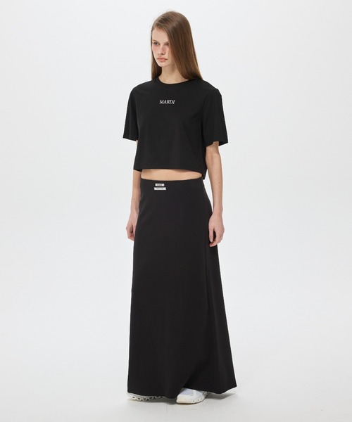 Mardi Mercredi(マルディメクルディ)の「CROPPED BASIC TSHIRT MARDI SERIF LOGO / クロップド ベーシック Tシャツ マルディ セリフ ロゴ(Tシャツ/カットソー・レディース・ブラック/グレー/ホワイト・FREE)」の6枚目の写真