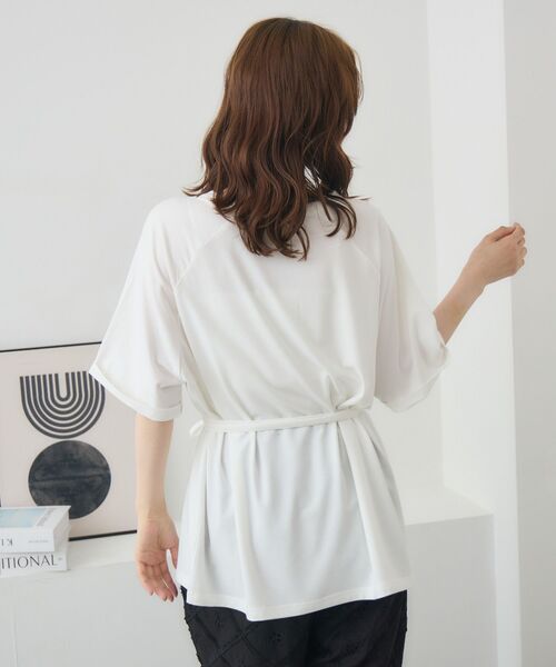 RETRO GIRL(レトロガール)の「ウエストリボンTEE(Tシャツ/カットソー・レディース・オフホワイト/ブルー/ピンク・FREE)」の10枚目の写真