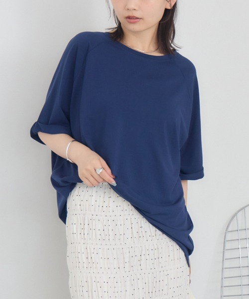 RETRO GIRL(レトロガール)の「ウエストリボンTEE(Tシャツ/カットソー・レディース・オフホワイト/ブルー/ピンク・FREE)」の1枚目の写真