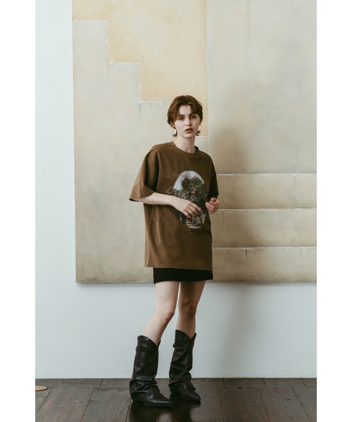 Knuth Marf(クヌースマーフ)の「rhinestone graphic tee(unisex)(Tシャツ/カットソー・レディース・ベージュ/パープル/ブラック・FREE)」の17枚目の写真