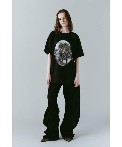 Knuth Marf(クヌースマーフ)の「rhinestone graphic tee(unisex)(Tシャツ/カットソー・レディース・ベージュ/パープル/ブラック・FREE)」の4枚目の写真