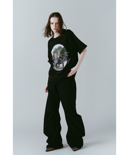 Knuth Marf(クヌースマーフ)の「rhinestone graphic tee(unisex)(Tシャツ/カットソー・レディース・ベージュ/パープル/ブラック・FREE)」の5枚目の写真