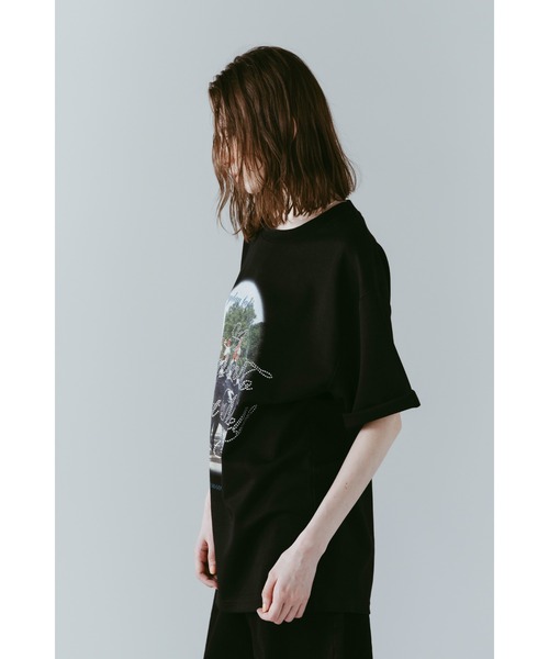 Knuth Marf(クヌースマーフ)の「rhinestone graphic tee(unisex)(Tシャツ/カットソー・レディース・ベージュ/パープル/ブラック・FREE)」の7枚目の写真
