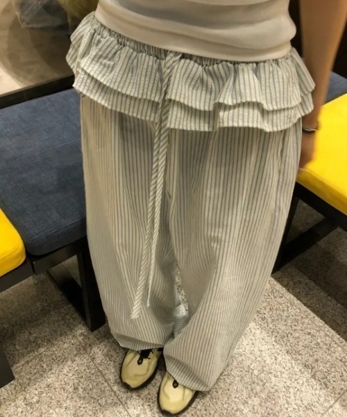 sorule（ソルレ）の「フリルデザインストライプパンツ（その他パンツ・レディース・ピンク/ブルー・FREE）」の8枚目の写真