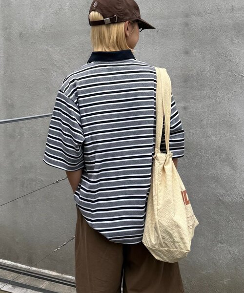 GEVACO（ゲバコ）の「【GEVACO/ゲバコ】半袖カノコポロシャツ（ポロシャツ・レディース・グレー/ブラウン・LARGE/MEDIUM）」の7枚目の写真