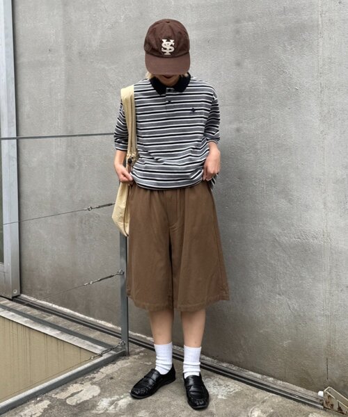 GEVACO（ゲバコ）の「【GEVACO/ゲバコ】半袖カノコポロシャツ（ポロシャツ・レディース・グレー/ブラウン・LARGE/MEDIUM）」の8枚目の写真