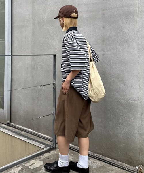 GEVACO（ゲバコ）の「【GEVACO/ゲバコ】半袖カノコポロシャツ（ポロシャツ・レディース・グレー/ブラウン・LARGE/MEDIUM）」の9枚目の写真