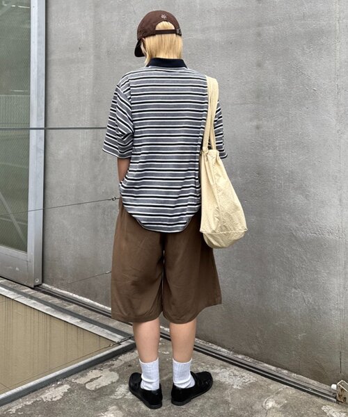 GEVACO（ゲバコ）の「【GEVACO/ゲバコ】半袖カノコポロシャツ（ポロシャツ・レディース・グレー/ブラウン・LARGE/MEDIUM）」の10枚目の写真