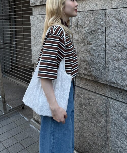 GEVACO（ゲバコ）の「【GEVACO/ゲバコ】半袖カノコポロシャツ（ポロシャツ・レディース・グレー/ブラウン・LARGE/MEDIUM）」の12枚目の写真