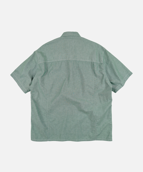 FRIZMWORKS(フリズムワークス)の「CHAMBRAY BIG POCKET HALF SHIRT _ GREEN(シャツ/ブラウス・メンズ・その他・SMALL/MEDIUM/LARGE/X-LARGE)」の2枚目の写真