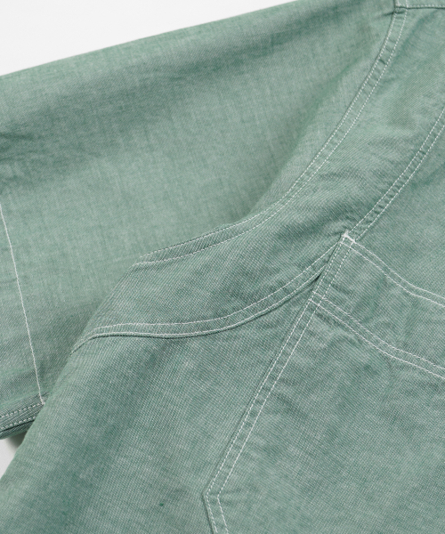 FRIZMWORKS(フリズムワークス)の「CHAMBRAY BIG POCKET HALF SHIRT _ GREEN(シャツ/ブラウス・メンズ・その他・SMALL/MEDIUM/LARGE/X-LARGE)」の5枚目の写真