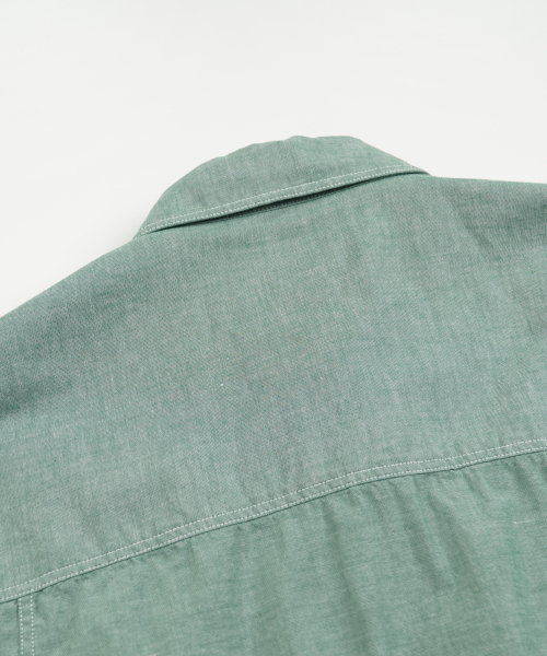 FRIZMWORKS(フリズムワークス)の「CHAMBRAY BIG POCKET HALF SHIRT _ GREEN(シャツ/ブラウス・メンズ・その他・SMALL/MEDIUM/LARGE/X-LARGE)」の8枚目の写真