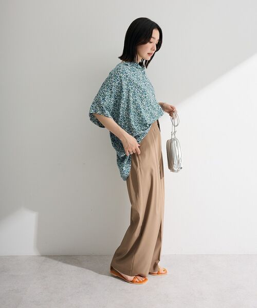 Green　Parks（グリーンパークス）の「【WEB限定】アソート柄さらっとレーヨンブラウスⅡ（シャツ/ブラウス・レディース・その他14/ブラック/ストライプ/サックスブルー系1/ブラック系その他・FREE）」の20枚目の写真