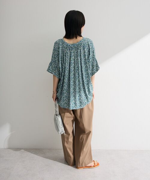 Green　Parks（グリーンパークス）の「【WEB限定】アソート柄さらっとレーヨンブラウスⅡ（シャツ/ブラウス・レディース・その他14/ブラック/ストライプ/サックスブルー系1/ブラック系その他・FREE）」の21枚目の写真