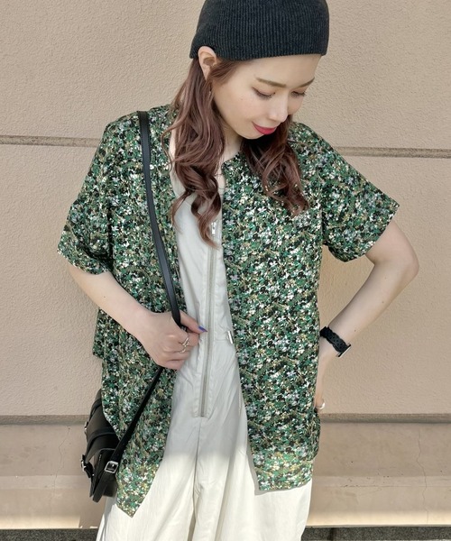 Green Parks(グリーンパークス)の「【WEB限定】アソート柄さらっとレーヨンブラウスⅡ(シャツ/ブラウス・レディース・その他14/ブラック/ストライプ/サックスブルー系1/ブラック系その他・FREE)」の8枚目の写真