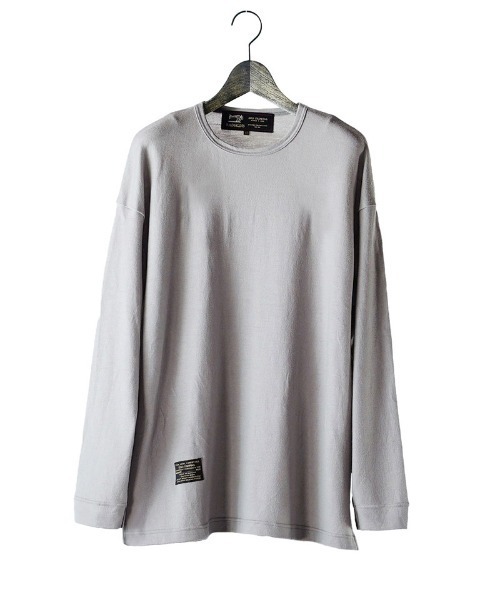 EGO TRIPPING(エゴトリッピング)の「mlt5729-WASHABLE WOOL TEE ウールTシャツ(666352)(Tシャツ/カットソー・メンズ・チャコール/ライトグレー/ブラック・48/46)」の11枚目の写真