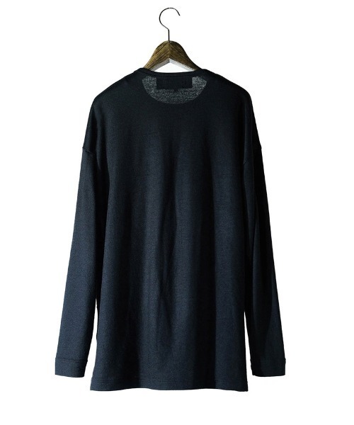 EGO TRIPPING(エゴトリッピング)の「mlt5729-WASHABLE WOOL TEE ウールTシャツ(666352)(Tシャツ/カットソー・メンズ・チャコール/ライトグレー/ブラック・48/46)」の19枚目の写真