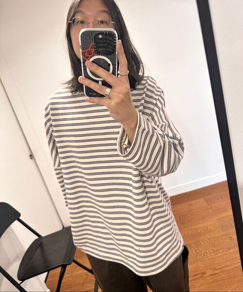 STANCE SEOUL(スタンス・ソウル)の「STRIPE MANTA LONG SLEEVE (IVORY STRIPE)(Tシャツ/カットソー・レディース・その他・LARGE/MEDIUM/SMALL)」の4枚目の写真