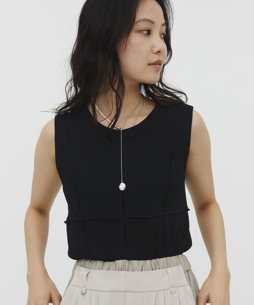 UNITED TOKYO(ユナイテッドトウキョウ)の「【淡水パール】バロックパールラリアットネックレス/オケージョン/夏服/バロックパール/真珠(ネックレス・レディース・シルバー・FREE)」の2枚目の写真