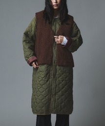 オニオン キルト ロング コート ボアベスト セット / Onion Quilt Long Coat Set