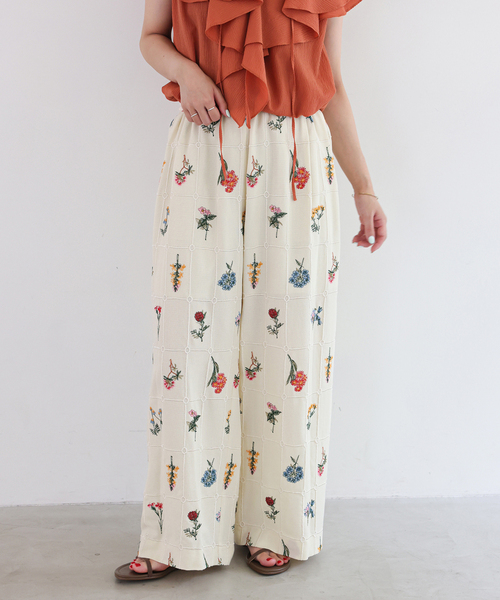 SLOBE IENA（スローブイエナ）の「embroideryメッシュパンツ（その他パンツ・レディース・ブラック・FREE）」の21枚目の写真