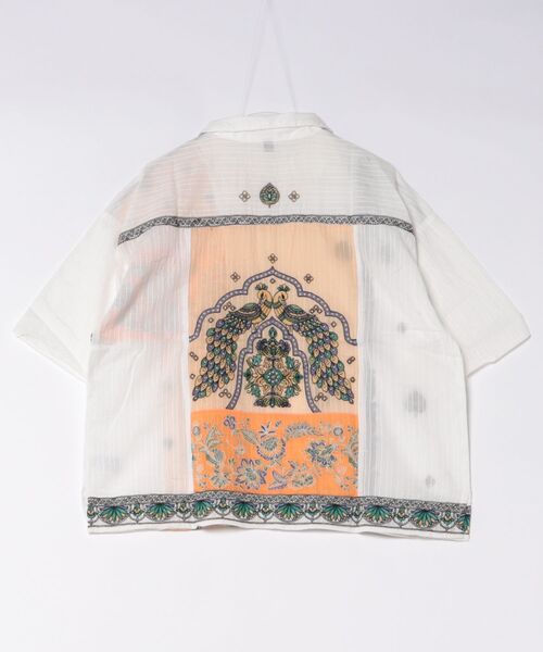 チャイハネ(チャイハネ)の「【チャイハネ】レヘンナ刺繍MEN'Sシャツ(シャツ/ブラウス・メンズ・ターコイズブルー/ブラウン/ホワイト・FREE)」の5枚目の写真