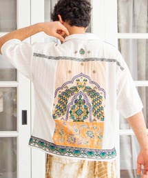 【チャイハネ】レヘンナ刺繍MEN'Sシャツ