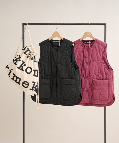 marimekko(マリメッコ)の「【バナー掲載特典付】Kaiverrus Piirto Unikko / light padded vest(その他アウター・レディース・ダークパープル・XX-SMALL/LARGE/MEDIUM/SMALL/X-SMALL)」の2枚目の写真