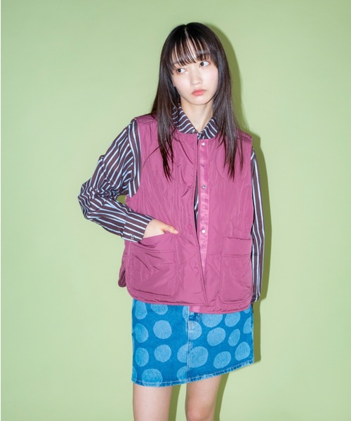 marimekko(マリメッコ)の「【バナー掲載特典付】Kaiverrus Piirto Unikko / light padded vest(その他アウター・レディース・ダークパープル・XX-SMALL/LARGE/MEDIUM/SMALL/X-SMALL)」の3枚目の写真