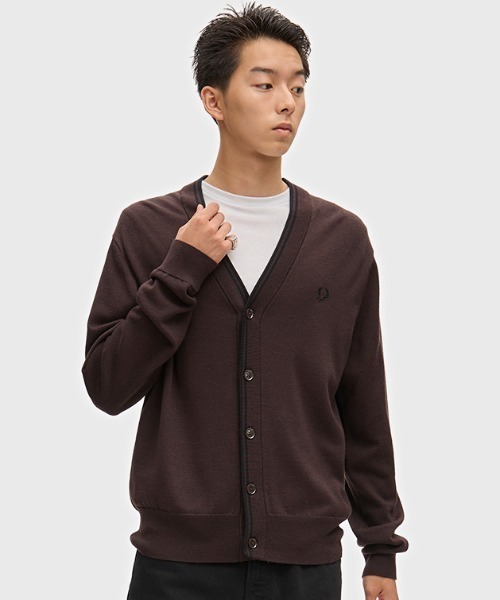 FRED PERRY(フレッドペリー)の「【先行予約受付中】Classic Cardigan/クラシックカーディガン(カーディガン/ボレロ・メンズ・ブラック/ブラウン・S/M/L)」の2枚目の写真