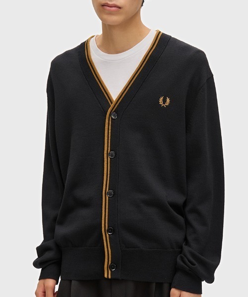 FRED PERRY(フレッドペリー)の「【先行予約受付中】Classic Cardigan/クラシックカーディガン(カーディガン/ボレロ・メンズ・ブラック/ブラウン・S/M/L)」の3枚目の写真