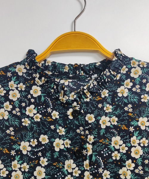 ReRe(リリ)の「フリル襟花柄ワンピース(ワンピース・レディース・ブルーグリーン・X-LARGE/LARGE/MEDIUM)」の9枚目の写真