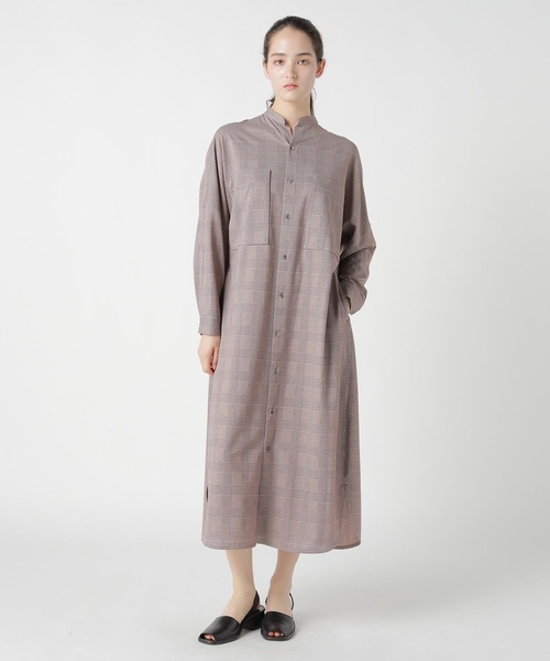 ZUCCa(ズッカ)の「GLEN CHECK JERSEY / ワンピース(ワンピース・レディース・ダークグレー/ブラウン/ネイビー・M size)」の3枚目の写真
