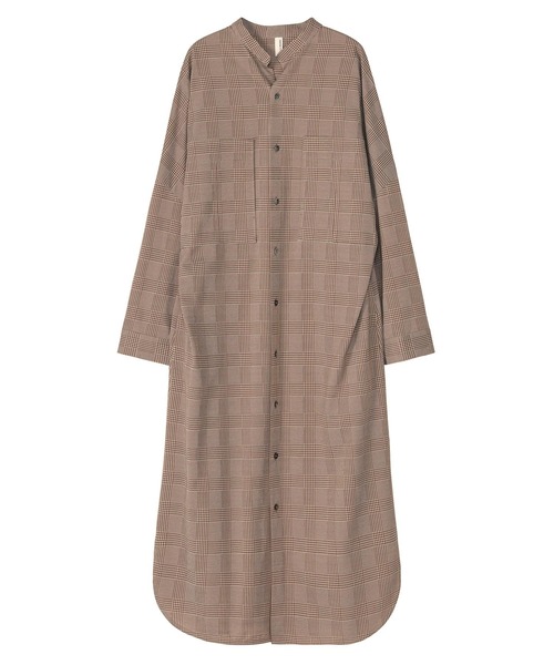 ZUCCa(ズッカ)の「GLEN CHECK JERSEY / ワンピース(ワンピース・レディース・ダークグレー/ブラウン/ネイビー・M size)」の6枚目の写真