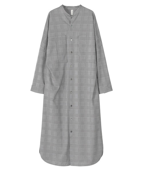 ZUCCa(ズッカ)の「GLEN CHECK JERSEY / ワンピース(ワンピース・レディース・ダークグレー/ブラウン/ネイビー・M size)」の4枚目の写真