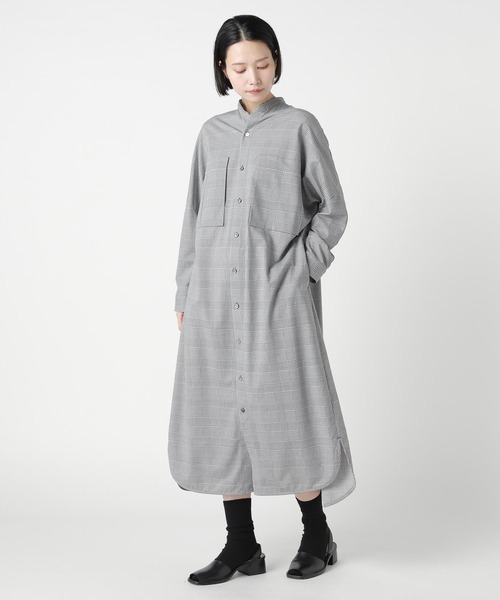 ZUCCa(ズッカ)の「GLEN CHECK JERSEY / ワンピース(ワンピース・レディース・ダークグレー/ブラウン/ネイビー・M size)」の12枚目の写真