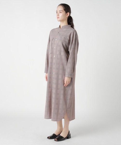ZUCCa(ズッカ)の「GLEN CHECK JERSEY / ワンピース(ワンピース・レディース・ダークグレー/ブラウン/ネイビー・M size)」の14枚目の写真
