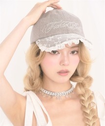 FickleBebe（フィクルベベ）の「レースレイヤードフリルＣＡＰ（キャップ）」