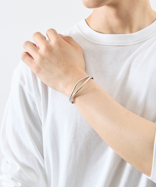 And A(アンドエー)の「And A アンドエー / SVPT BANGLE シルバー925プレーティングバングル / AA-BG-09(バングル/リストバンド・メンズ・シルバー・FREE)」の10枚目の写真