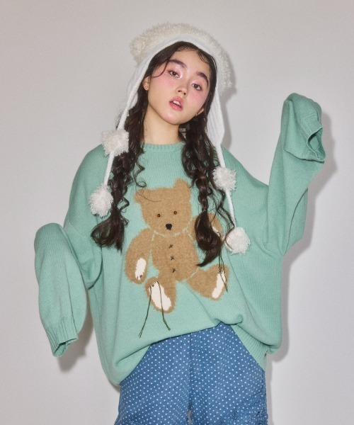 Candy Stripper - キャンディストリッパー blazing bears hoodie くま　ベア FLUFFY BEAR ニット（ニット/セーター）｜Candy Stripper（キャンディ