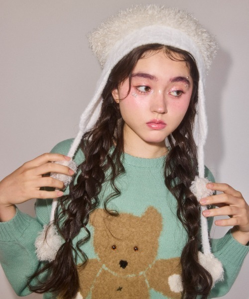 Candy Stripper(キャンディストリッパー)の「FLUFFY BEAR ニット(ニット/セーター・レディース・ミント/ヘザーグレー/ブラック・FREE)」の9枚目の写真