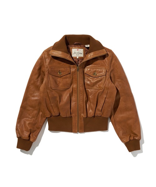Levi's(リーバイス)の「Levi's/リーバイス KIRA SHRUNKEN ボンバージャケット(ブルゾン・レディース・ブラウン・M/XS/S)」の4枚目の写真