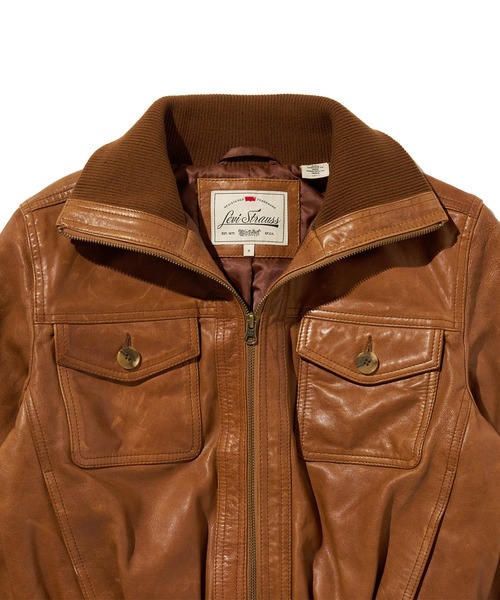 Levi's(リーバイス)の「Levi's/リーバイス KIRA SHRUNKEN ボンバージャケット(ブルゾン・レディース・ブラウン・M/XS/S)」の6枚目の写真