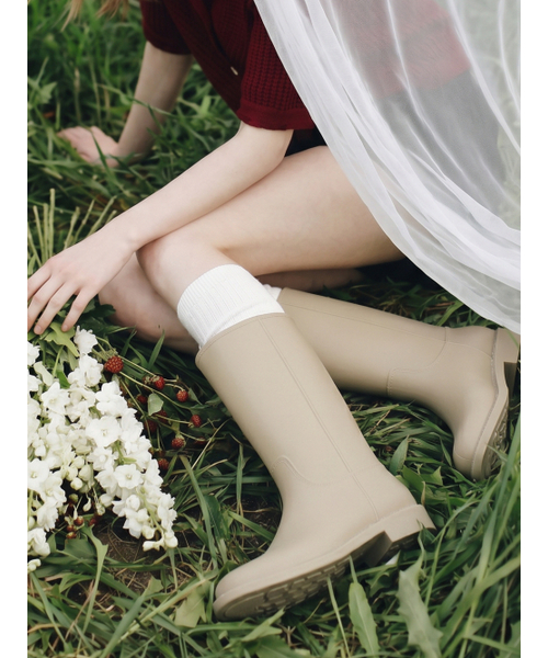 APTO（アプト）の「シュエレ レインブーツ AISB001（レインシューズ・レディース・ブラック/Beige・SMALL/MEDIUM/LARGE）」の4枚目の写真