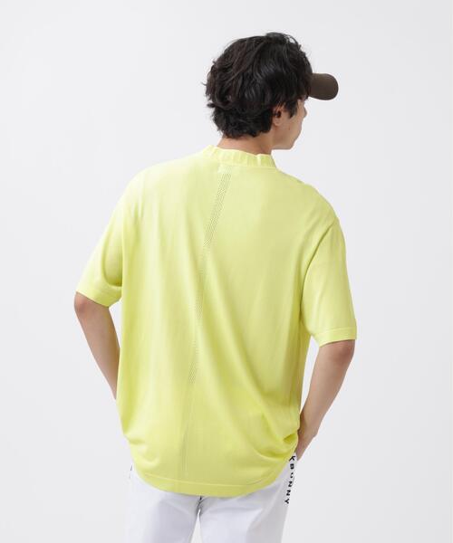 Jack Bunny!!(ジャックバニー)の「【Jack Bunny!!】クールタッチニット半袖モックネック(ニット/セーター・メンズ・ネイビー/ブラウン/イエロー・LARGE/X-LARGE/MEDIUM)」の12枚目の写真