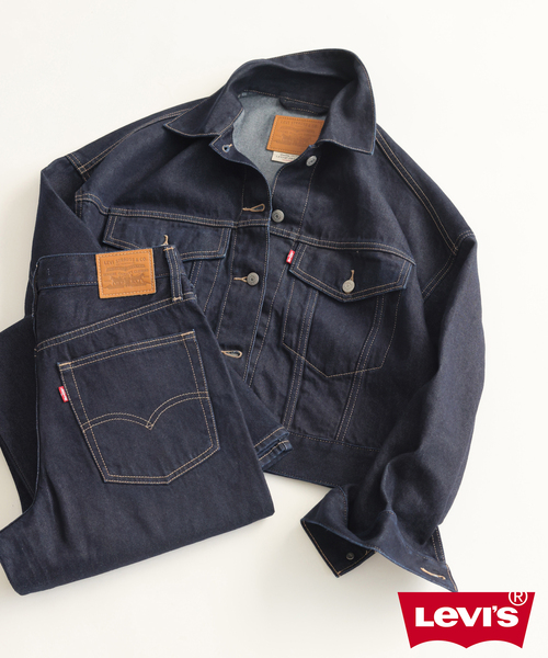 Spick & Span(スピックアンドスパン)の「《別注 / 》LEVI’S for Spick & Span LOOSE CROP TRUCKER(デニムジャケット・レディース・ネイビー・SMALL)」の18枚目の写真